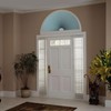 100% Light Blocking Arch Window Shades, Pleated Fabric Half Circle