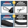 Adjustable Bimini Boat Top Straps,One Hooks 38"~70"Marine Awning Webbing Straps,with