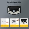 Hqynss Solar Lights for Outdoors,4pc Solar Spotlight with Motion Sensor,100LEDs,3MODES,1200mAh,Suitable