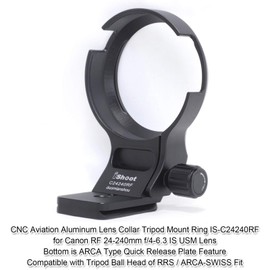 Tripod Mount Ring, Metal Lens Collar with ARCA Quick Release Plate for Canon RF 24-240mm f/4-6.3 is USM Lens, Compatible with Arca-Swiss Tripod Ball Head