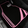 CAR PASS Pink Edge Leather Car Floor Mats, Universal Car