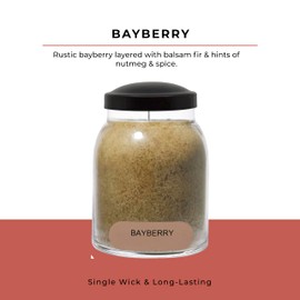 A Cheerful Giver - Bayberry Baby Scented Glass Jar Candle (6oz) with Lid & True to Life Fragrance Made in USA