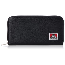 Ben Davis BDW-9194S Men's Long Wallet, Round Zipper, Synthetic Leather, Black
