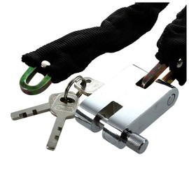 Bike Chain Lock, Heavy Duty Anti-Theft Bicycle Chain Lock with Padlock for Bicycle, Motorcycles, Scooters, Moped, Outdoors, 26x130cm