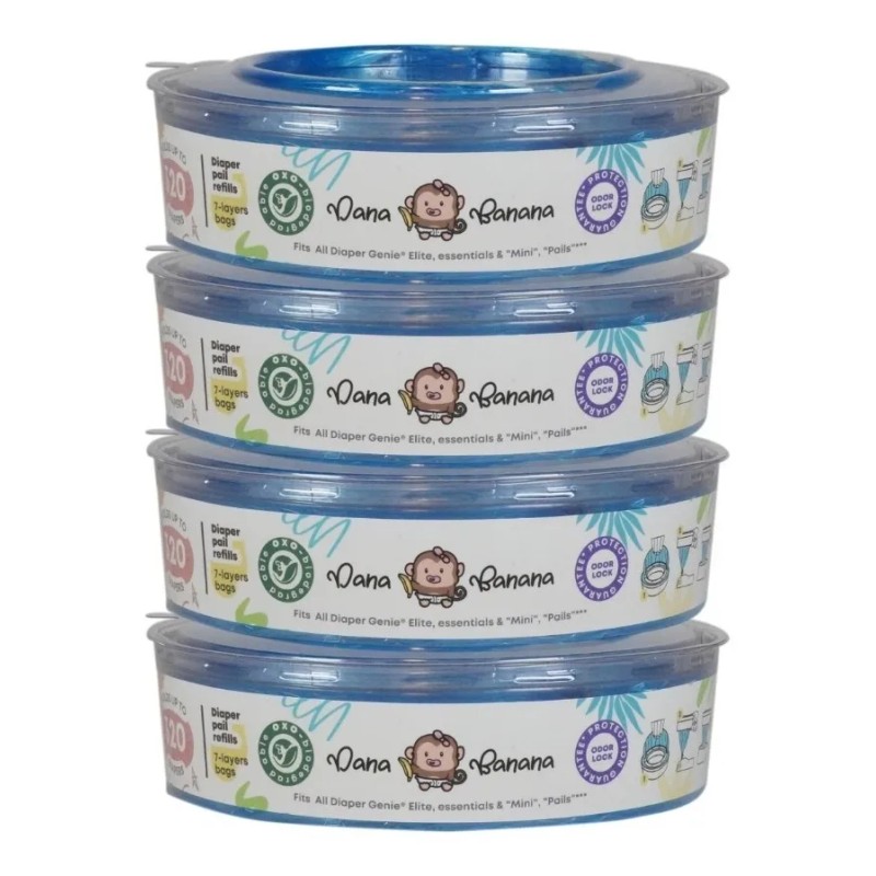 Pack 4 Eco Bolsas Para Desechar Pañales Compatibles Genie Género