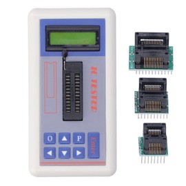 TSH-06F Tester for Integrated Circuits, IC Transistor Meter with 5 V 3.3 V Auto Modes, User-friendly Transistor Meter for Microelectronics Engineers (with Clamps)
