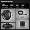Grow Tent Fans, 5in Two Fans for All Direction Hydroponic