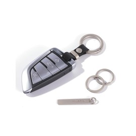 project-cb Keychain ×1,Keyring ×2,Short Strap for Car Key,Holding ID Card Holder,Stylish and Durable,for Men and Women (Black)