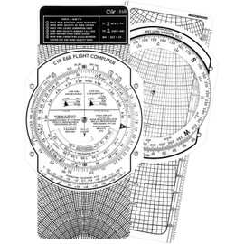 Saysurey E6B Plastic Flight Computer for Pilots Aviation Flight Computer Calculator Essential Pilot Accessories Aviation Tools for Student Flight Flying Training Bag, Use with IFR VFR Sectional Charts