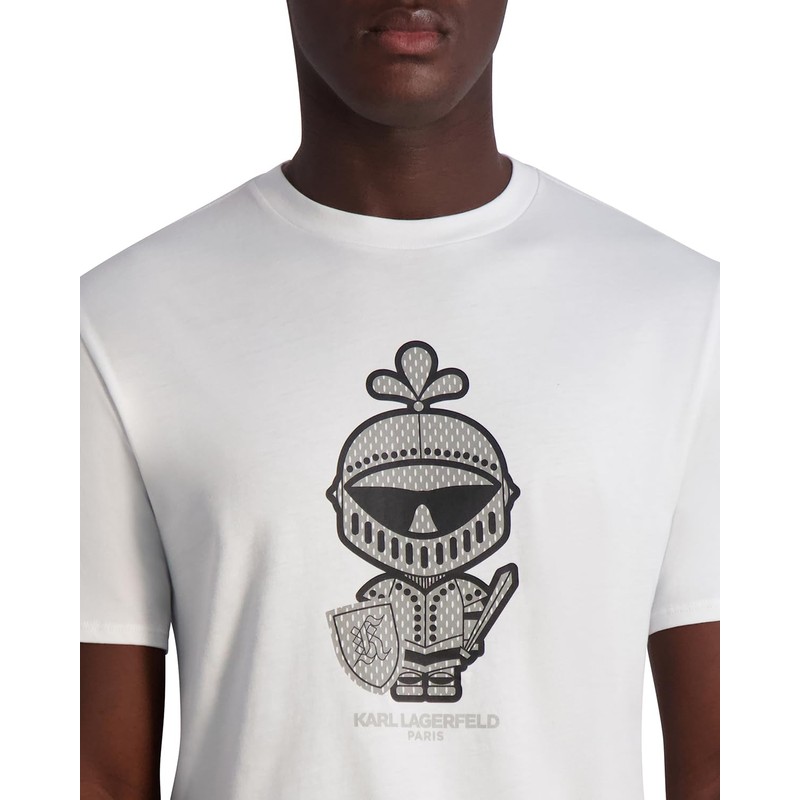Karl Lagerfeld Paris Women's Reflective Karl Armour Graphic T-Shirt, White