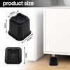 MYMULIKE Bed Risers 5 inch, Heavy Duty Bed Lifts Risers