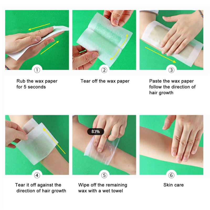 40pcs Wax Strips Kit Double Sides Fast Hair Remover Strips