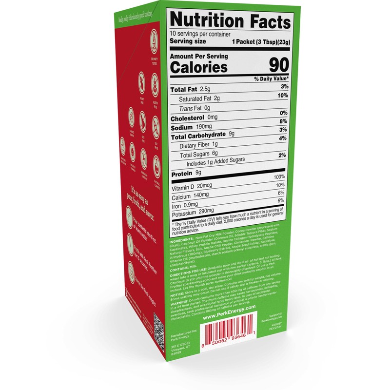 Perk Energy Original Mexican Hot Chocolate (10 Servings) - Gluten
