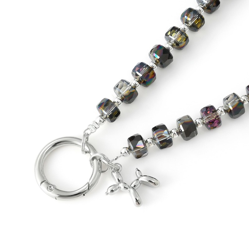 richginker Crystal Phone Wrist Strap Phone Charm Chain Keychain Beaded