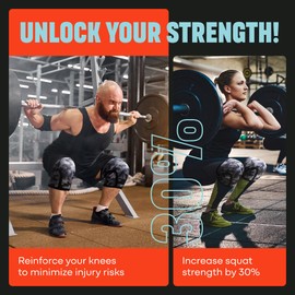 Mava Sports Knee Sleeves Weightlifting Men & Women, 7mm Neoprene Knee Sleeves for Women and Men, Ideal for Cross Training WOD, Squats, Powerlifting