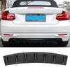3 Pcs Chassis Deflector Universal Black Rear Lip Shark Fin