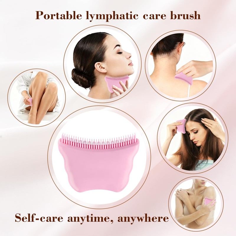 Lymphatic Contour Face Brush, Silicone Lymphatic Drainage Massage, No Shedding