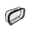 Jula Vance Portable Zippered Transparent Vinyl Travel Cosmetic Bag Clear
