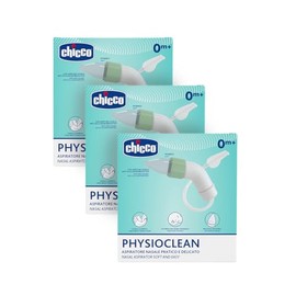 3 PZAS ASPIRADOR NASAL MANUAL PHYSIOCLEAN PARA BEBÉ Y NIÑO
