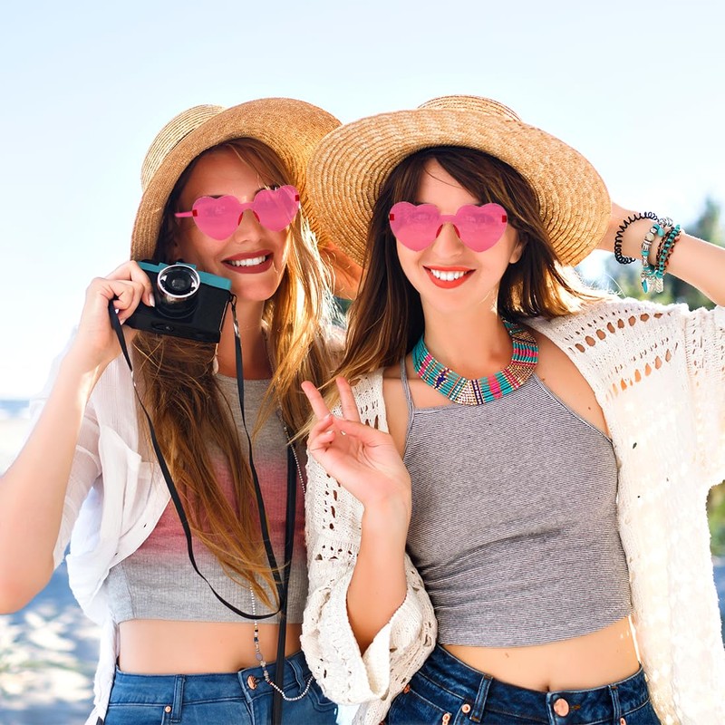Sprinlot Heart Sunglasses Colourful Heart Party Glasses Heart Shaped Glasses