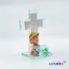 Cruz de Cristal Recuerdo Bautizo Niño 12 Piezas