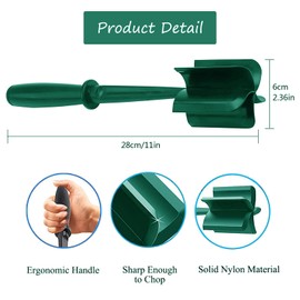 Meat Chopper, Multifunctional Heat Resistant Nylon Meat Chopper Tool with 5 Blades, Turkey, Potato,Hamburger Chopper, Ground Beef, Masher and Smasher for Kitchen (Green)