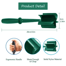 Meat Chopper, Multifunctional Heat Resistant Nylon Meat Chopper Tool with 5 Blades, Turkey, Potato,Hamburger Chopper, Ground Beef, Masher and Smasher for Kitchen (Green)