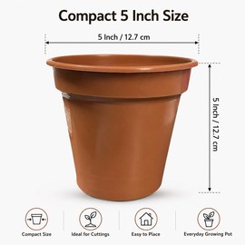 ACCURATE Garden Pot (Set of 10) Ideal for cultivation of cuttings or pricking out-Terracotta COLOUR- Size (3INCH/7.5CM) (1)