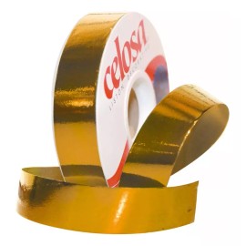 Celosa Pack 13 Liston Celosa Liso No.5 Metalico 2cms. X 50mts Oro