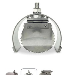 Professional 4-inch Drain Pipe Cleaning Tool, Stainless Steel Sewer Rat Blocker, Serrated Edge Design