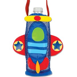 Stephen Joseph SJ670181 Children's Aeroplane Bottle Holder, Polyester, Blue