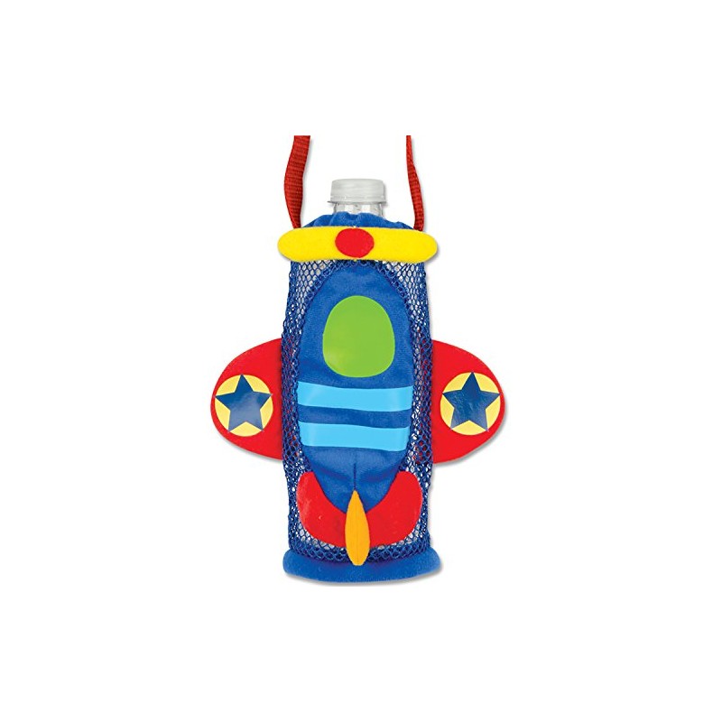 Stephen Joseph SJ670181 Children's Aeroplane Bottle Holder, Polyester, Blue