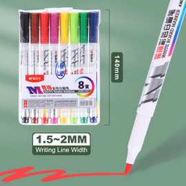 M&G Dry Erase Markers Set, 8 Colors Fine Tip White Board Markers Low Odor Whiteboard Marker Marking Pens for Classroom Office Meeting Home