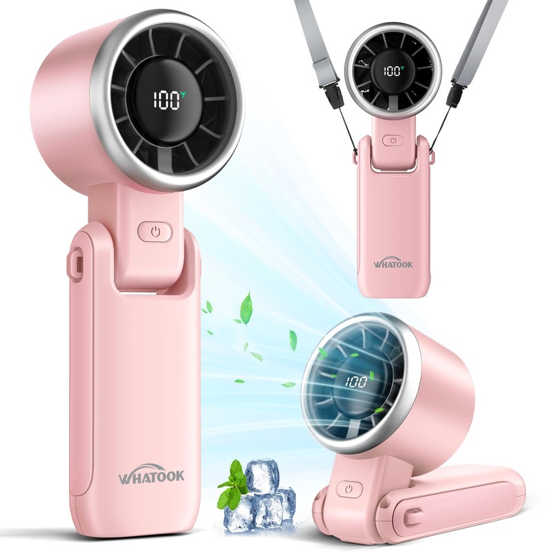 WHATOOK Portable Handheld Fan: Personal Fans with Air Turbo Tech,
