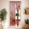 Handmade Bamboo Beaded Curtains for Doorways, 65 Strands 35.5x78.7inch Natural