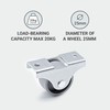 (Pack of 8) 25mm Small Plastic Wheels Fixed Disposable Castors