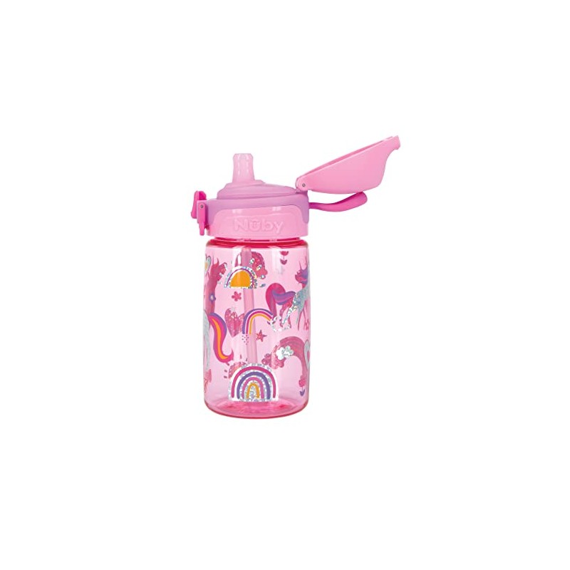 Vaso Thirsty Kids Flip-It Bolt Boquilla Suave - Rosa
