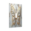 OILbiexn Decorative Light Switch Cover White Gold Abstract Modern Marble