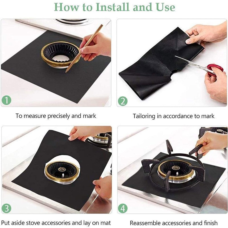 Stove Burner Covers, Gas Stove Burner Liners, MSDADA 8 Pcs