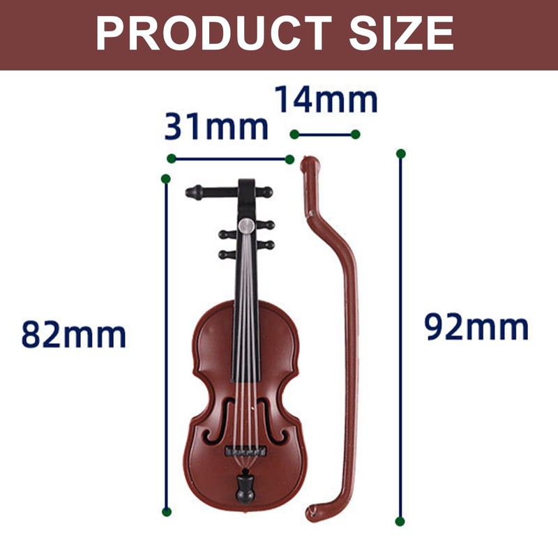 1 Set Mini Violin Model - World's Smallest Plastic Violin