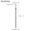 sourcing map 4pcs 100-120 Grits Diamond Grinding Bit 1.8mm Ball