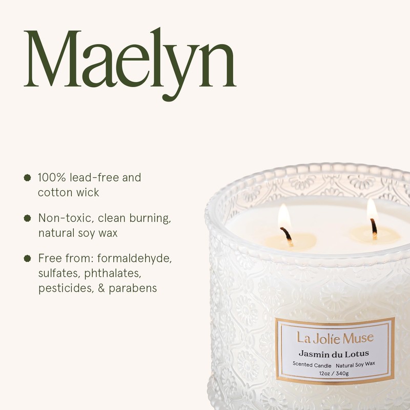 LA JOLIE MUSE Jasmin du Lotus Candle - Ivy, Jasmine,