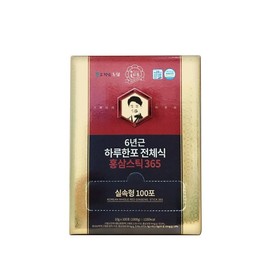 Gocheolnam Hongsam 짜먹는6년근 하루한포 전체식 홍삼스틱365 실속형100 6-Year-Old Red Ginseng Stick 365 Complete Meal, 100 Packs