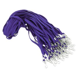 PATIKIL 47cm Lanyards Bulk, 50pcs Badge Lanyard for ID Badges Teacher Lanyards Durable Neck Lanyard with Clip for ID Card Badges Keys Name Tag Wallet Cruise Phone, Purple