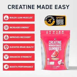 SteelFit Creatine Gummies (Creapure) 120 pack Juicy Watermelon
