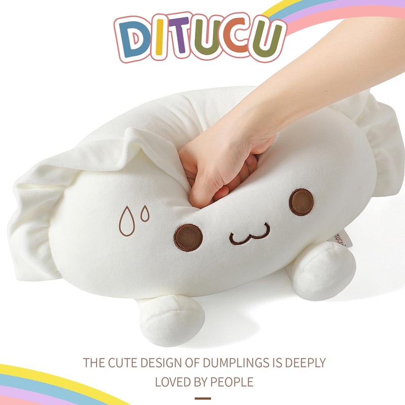 Ditucu Cute Dumpling Plush Pillow Funny Food Soup Stuffed Animal