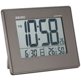 SEIKO CLOCK, Radio Digital Alarm Clock, Large Display, Temperature and Humidity Monitor