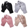 JFAN 4 Pairs Women Winter Touch Screen Gloves Warm Lined