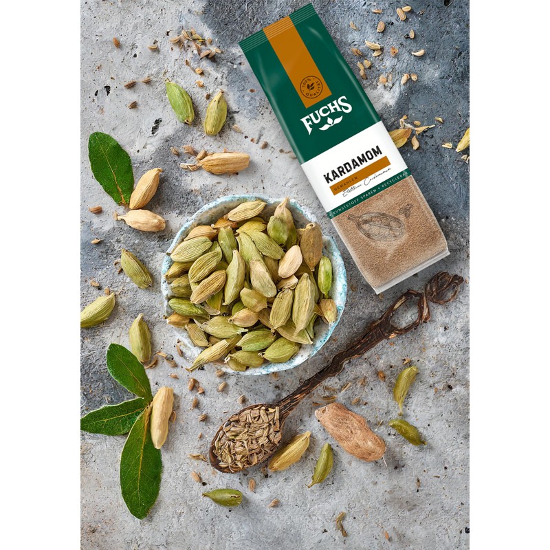Fuchs Gewürze - Kardamom gemahlen im recyclebaren Nachfüllbeutel - 50