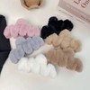 Extra Large Fluffy Wave Shaped Hair Clip (Grey)